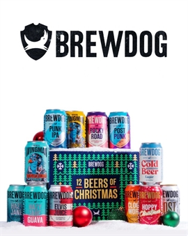 Brewdog Julekalender 2024 med 12 specialøl x 330 ml 4,3% til 7,2%